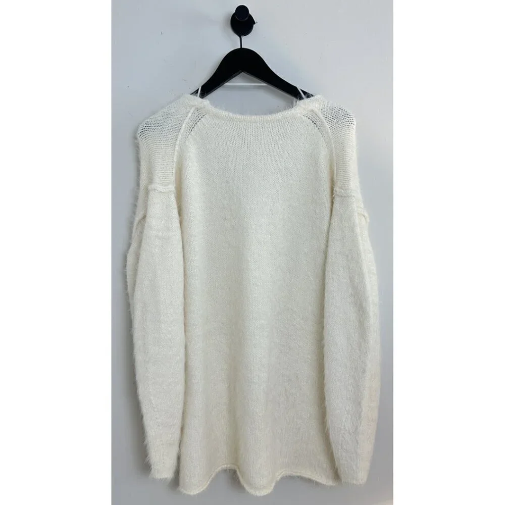 FREE PEOPLE Sparrow Pullover in Ivory Size Small